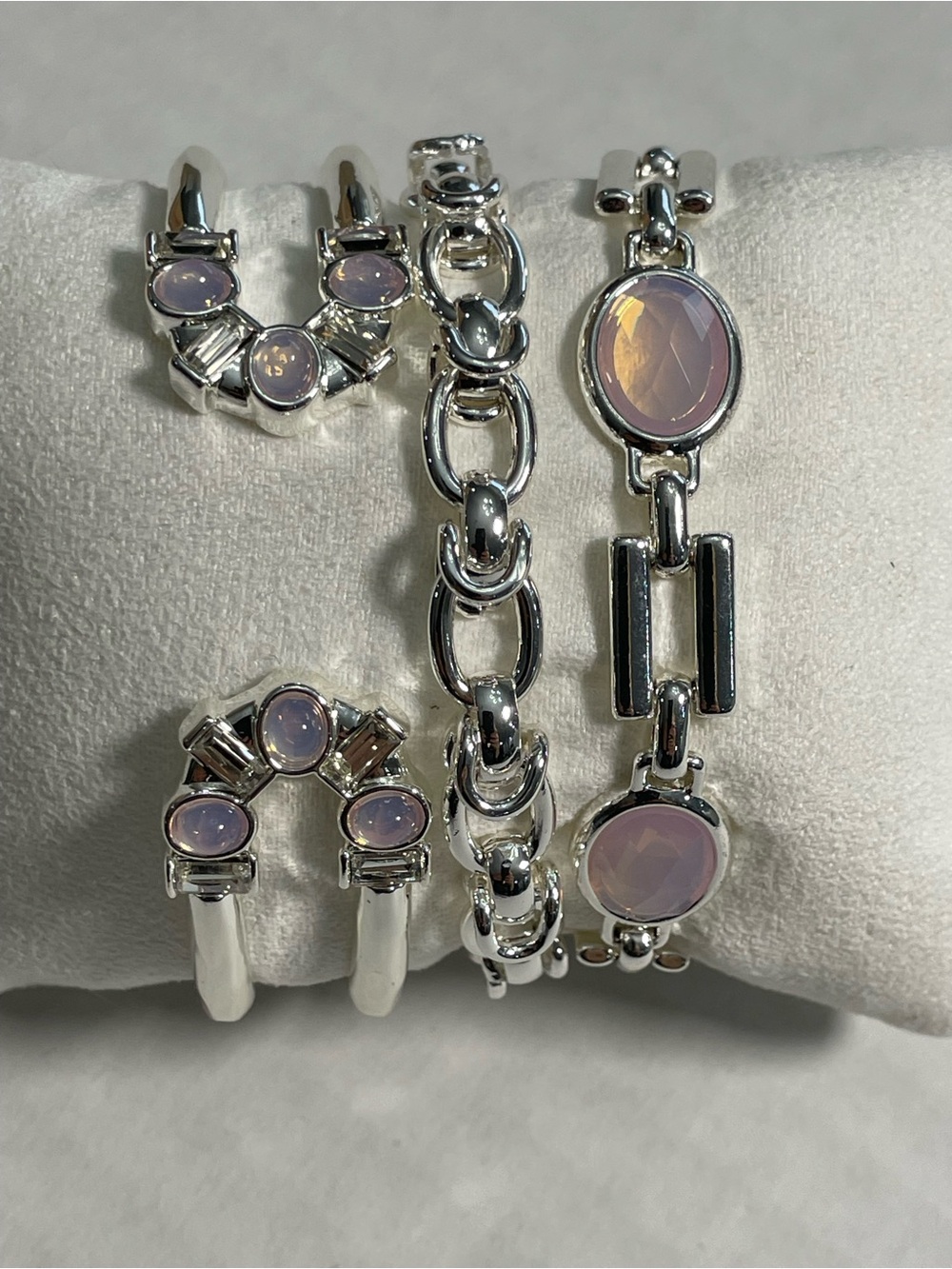 Bomb Party Spring Stacks ST58079 “It Had To Be You” Silver/Pink, No Orig Box
